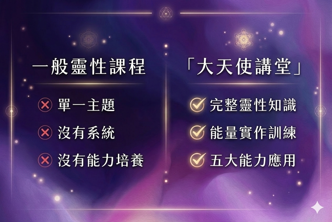 一般靈性課程 vs 大天使講堂